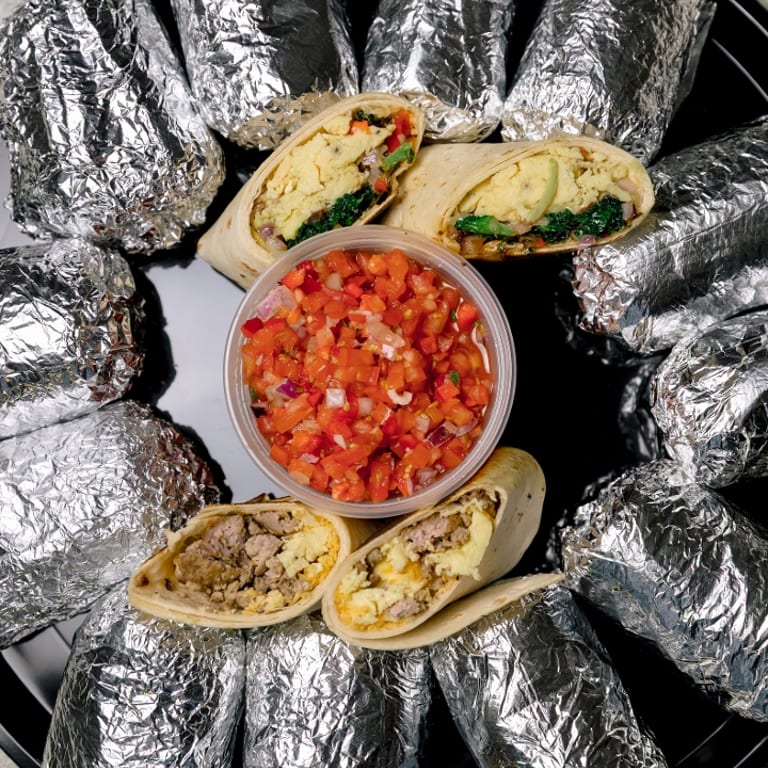 Delicious Breakfast Burrito Options at Our Cafe